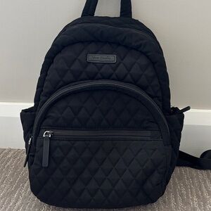 Vera Bradley Black Quoted Mini Backpack